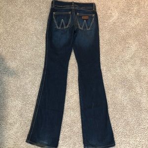Wrangler bootcut jeans. Fit as a size 25/26